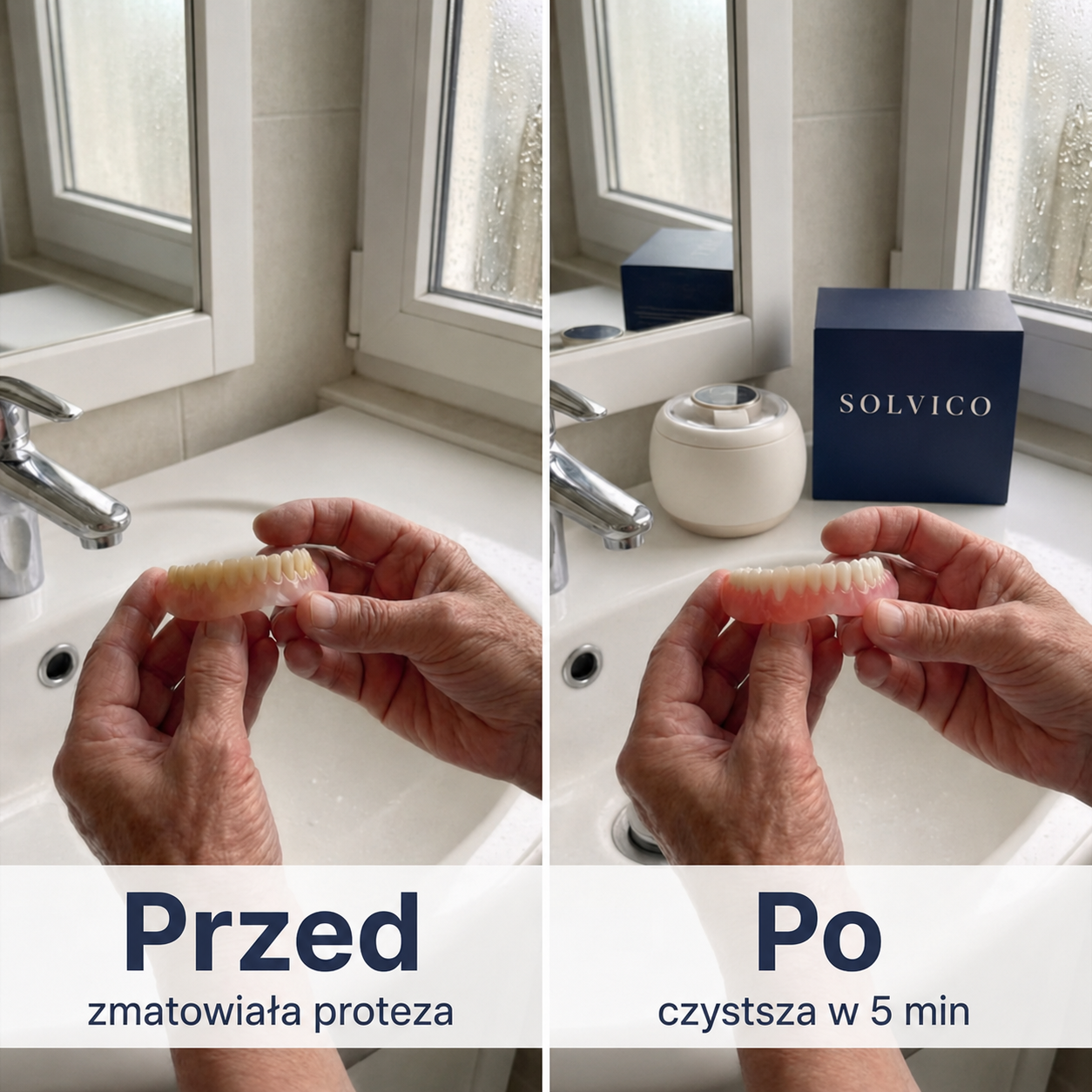 Solvico™ Czyste Protezy — głębokie czyszczenie ultradźwiękiem w 5 minut